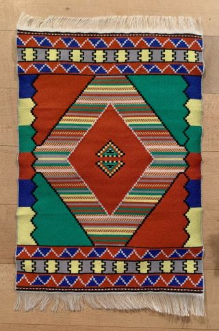 1:12 Dollhouse Miniature Southwestern Indian Multi - Colored Rug