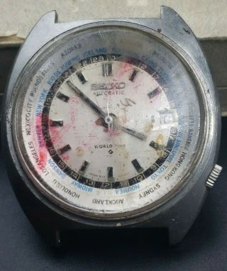 1970s Mens Seiko World Time Watch 6117 - 6400 Automatic