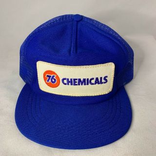 Vtg 76 Chemical Patch Snapback Mesh Trucker Hat Gas Oil Cap Usa Made