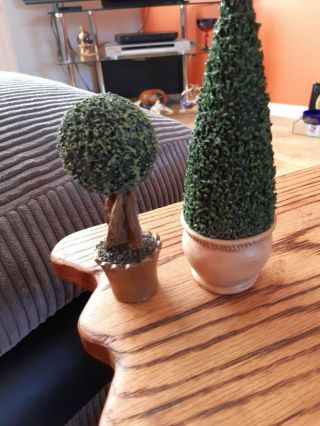Set Of 2 Topiary Dolls House Trees