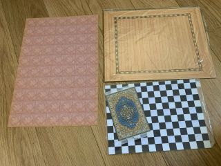 Dolls House Floor Covering (4 Sheets) And 1 X Rug