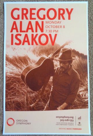Gregory Alan Isakov 2018 Gig Poster Portland Oregon Concert