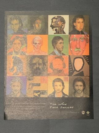 The Who Face Dances 1981 Poster Type Advert,  Promo Ad