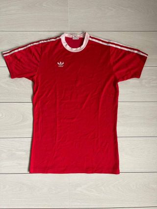 Soccer Jersey Vintage Adidas Made In West Germany Red Shirt 2 7/8 Large