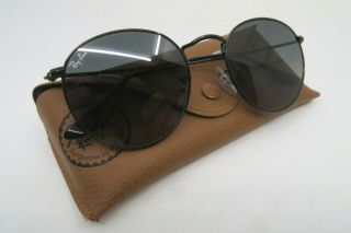 Vintage Ray Ban Round Metal Sunglasses Rb 3447 - N Size 53 - 21 145 Made In Italy