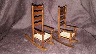 Vintage Dollhouse Miniatures Rocking Chairs