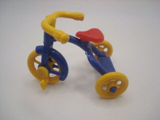 Vintage Renwal Dollhouse Trike,  Tricycle In Red,  Blue,  Yellow,  7