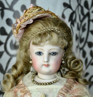 Exceptional Antique C1870 Bru Bisque French Fashion Doll Rare Wooden Body