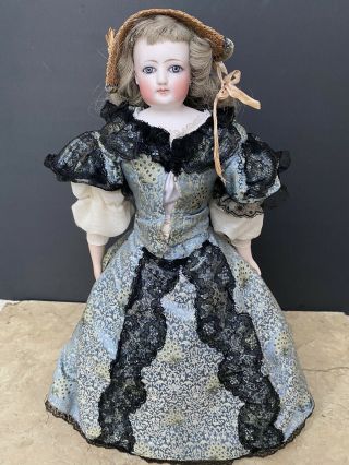 Antique French Bisque Closed Mouth Fashion Doll 17 " F.  G.  - Francois Gaultier