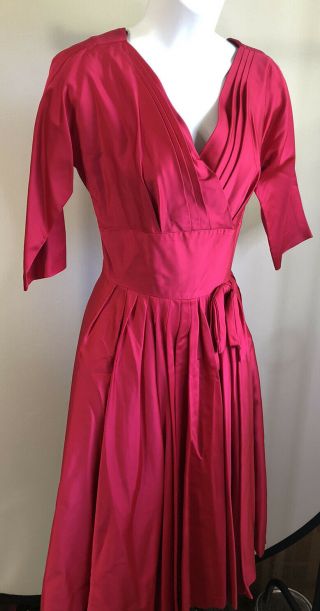 Vintage R&k Originals Dress Pink Formal Fit & Flare Pleated