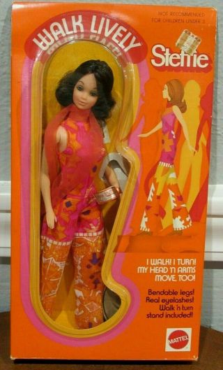 Barbie 1971 Mod Era " Walk Lively Steffie " Doll W/rooted Lashes 1183 -