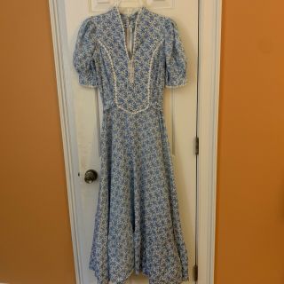 Vintage Handmade Gunne Sax Style Prairie Dress Size S/m