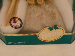 1994 Happy Holidays Barbie Doll Rare Brunette Convention Version w/COA - MIB 4