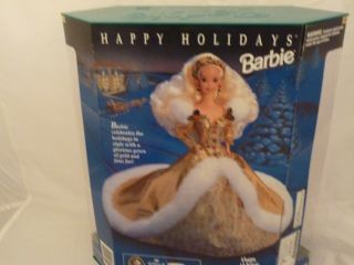1994 Happy Holidays Barbie Doll Rare Brunette Convention Version w/COA - MIB 5