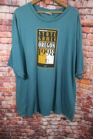 Vintage 1998 Nike 13th Annual State Games Of Oregon T - Shirt Track Field Sz Xl