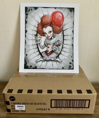 Mattel Creations Monster High It Pennywise With Limited Edition Numbered Print