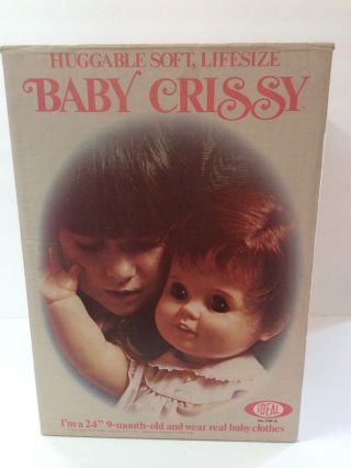 1973 Ideal Baby Crissy Doll 24” Red Grow Hair Soft NIB 6