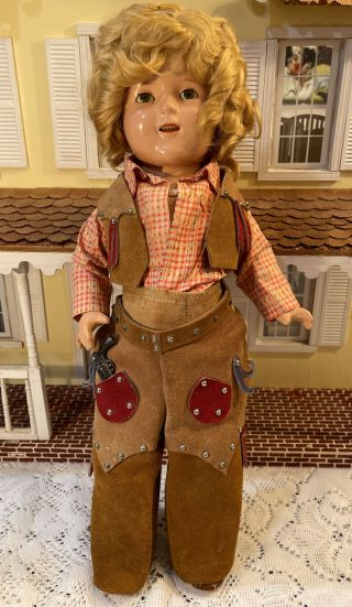 17” Shirley Temple Doll Texas Ranger Cowgirl Outfit￼ Composition