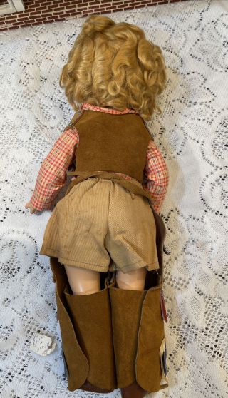 17” Shirley Temple doll Texas Ranger Cowgirl Outfit￼ Composition 4