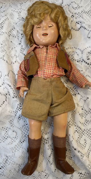 17” Shirley Temple doll Texas Ranger Cowgirl Outfit￼ Composition 6