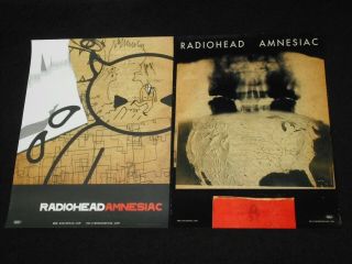 Radiohead - Amnesiac Set Of Two Different 18 " X 24 " Promotional Posters 2001 Lp