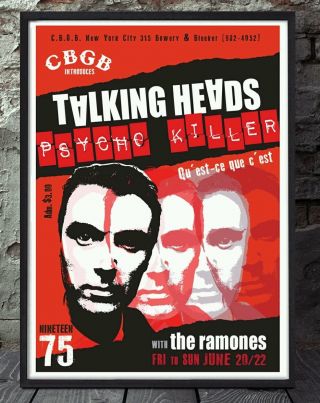 Talking Heads A3 David Byrne Print Posters Artwork.  Specially Created