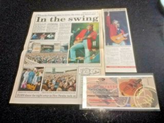 Dire Straits " On Every Street " Tour Ipswich 18/6/92 Ticket & Local Press Story