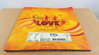 The Beatles Love Cirque Du Soleil At The Mirage,  Souvenir Programme & Ticket 