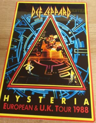 Def Leppard - Hysteria 1988 Uk European Tour 12x8 Metal Sign
