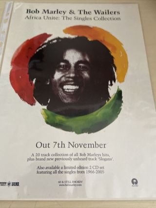 Bob Marley & The Wailers Africa Unite Advert/ Poster
