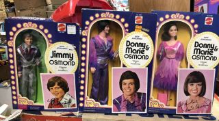 Mattel Donny & Marie & Jimmy Osmond Doll Set Old Stock Gorgeous Boxed Set