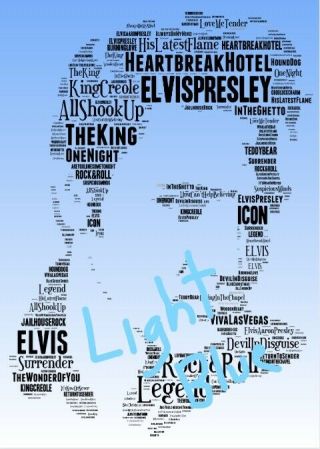Elvis Presley The King Songs Word Art Keepsake/gift/collectable/memorabilia