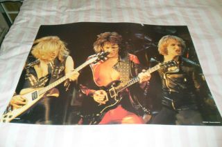 Judas Priest - Vintage Live Shot Poster Made In Holland 1980 Heavy Metal Rock Ex