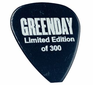 Green Day Guitar Pick Limited Edition To 300 Billie Joe Armstrong Concert Vtg