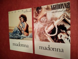 Madonna Material Girl Poster Prints A3 Set Of 2 1985 Single Covers