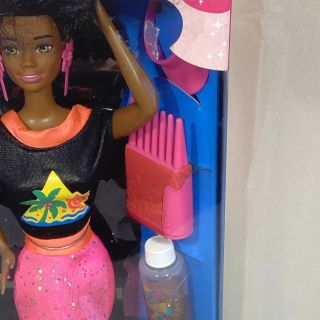 1993 Mattel African American Barbie Glitter Hair Xtra Long Hair NRFB 11332 6