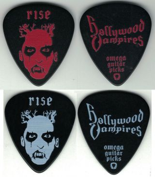 Hollywood Vampires - 2019 Rise Tour Guitar Pick Set - Joe Perry - Alice Cooper - Tommy - 2