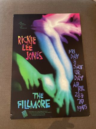Concert Poster Rickie Lee Jones The Fillmore April 1995 Bill Graham