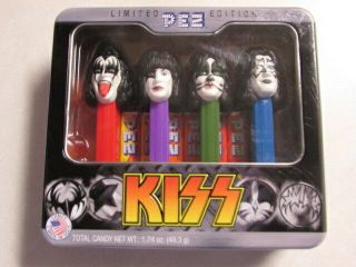 Kiss Limited Edition Pez Dispenser Set 2012 Candy In Tin Box Never Opened