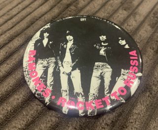 1977 Ramones Vintage 3 " Pin Button 