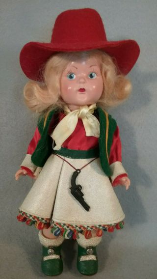 Ginny Vogue 1949 Cowgirl Painted - Eye Hard Plastic 8 " Doll Lovely