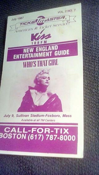 Madonna July 1987 Who 
