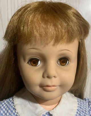 Patti Playpal Ideal G - 35 Vntg ‘59 - 61 Life Size Doll Amber Eyes Strawberry Blonde