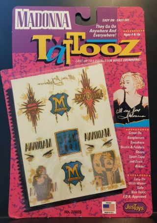 1991 Madonna Tatooz Mip Vintage 90s Tattoos Just Toys