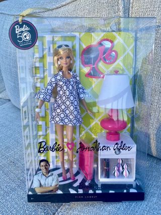 2009 Barbie Loves Jonathan Adler Doll,  Pink Label 50th Anniversary Giftset Nrfb