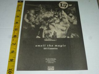 L7 sub pop PRINT AD grunge SMELL THE MAGIC punk 90 ' S metal lunachicks 2