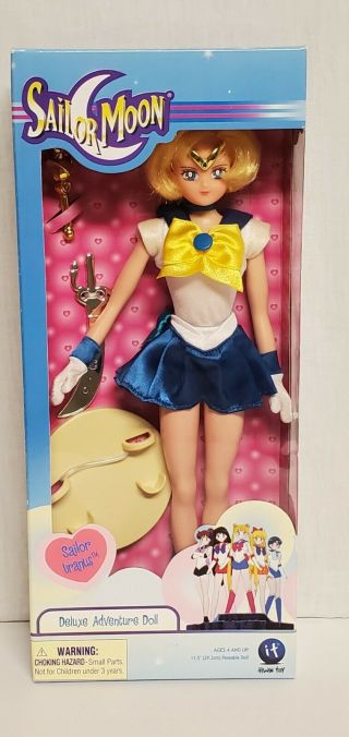 Sailor Uranus 11.  5 " Sailor Moon Irwin Poseable Deluxe Adventure Doll Nib