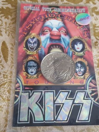 Kiss Psycho Circus Gene Simmons Tour Coin Nickel Silver