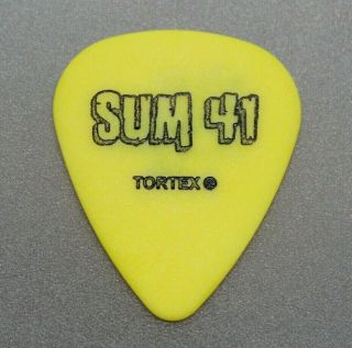 Sum 41 // Deryck Whibley 2003 Tour Guitar Pick Yellow/black Bizzy