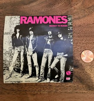 Vintage Ramones Promo " Rocket To Russia " Sticker 1977 Unpeeled Authentic Rare